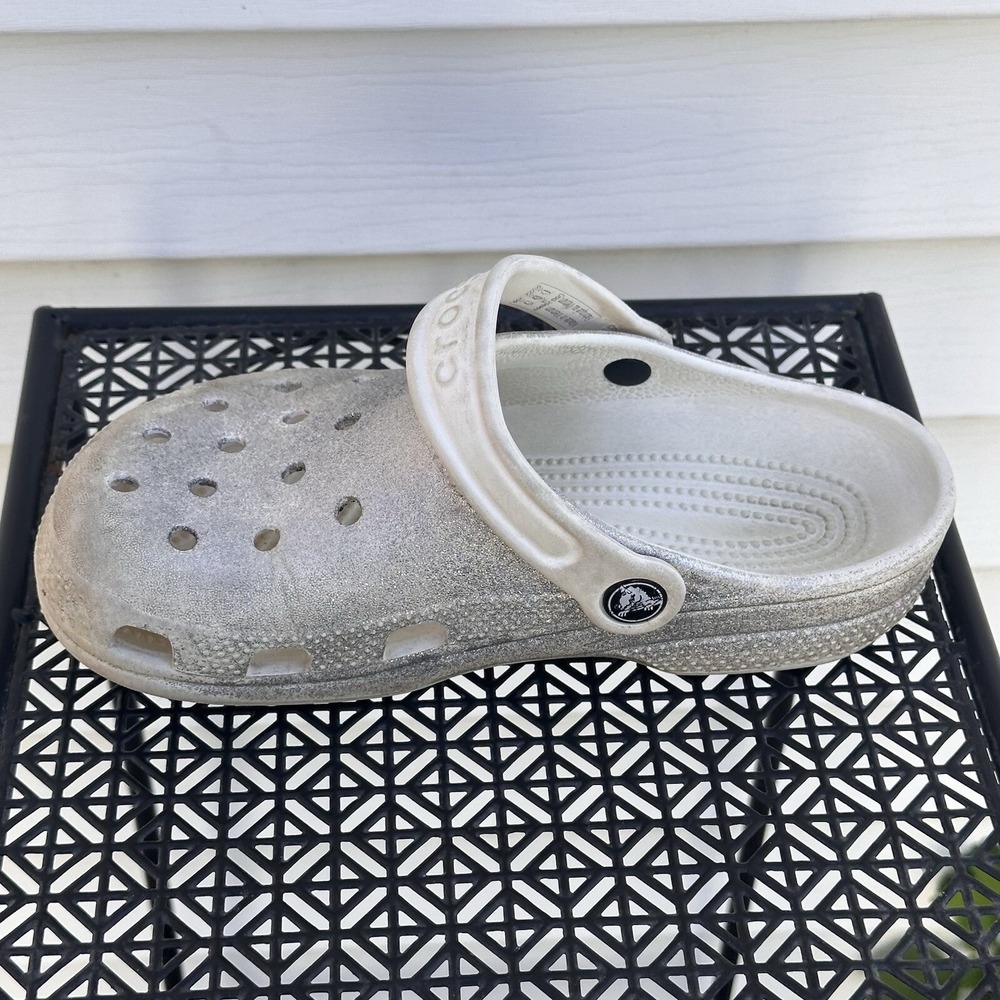 Crocs Classic Clogs Sandals Kids Size J3 Unisex Kids Glitter Sparkle Summer - Picture 4 of 9